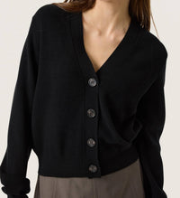 Soaked In Luxury - Sina Button V-neck Rib Knit Cardigan