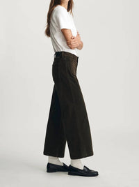 mavi Paloma Marine High Rise Wide Leg Pants in dollar bill cord - women's pants - detail view