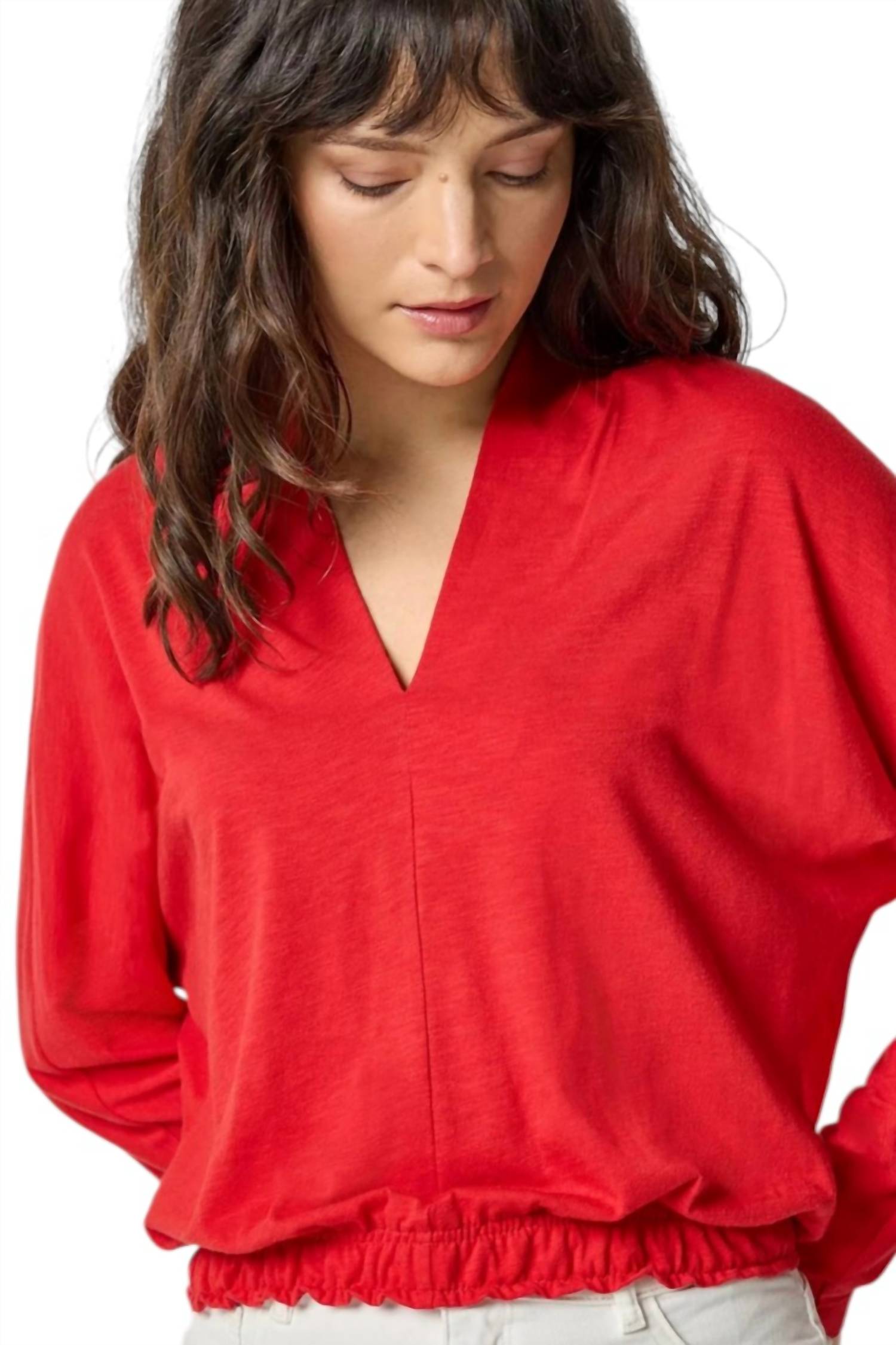 Lilla P - Shawl Collar Wedge Top