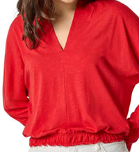 Lilla P - Shawl Collar Wedge Top