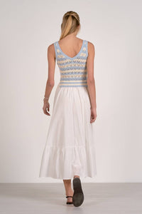 Elan - Mixed Media Midi Dress