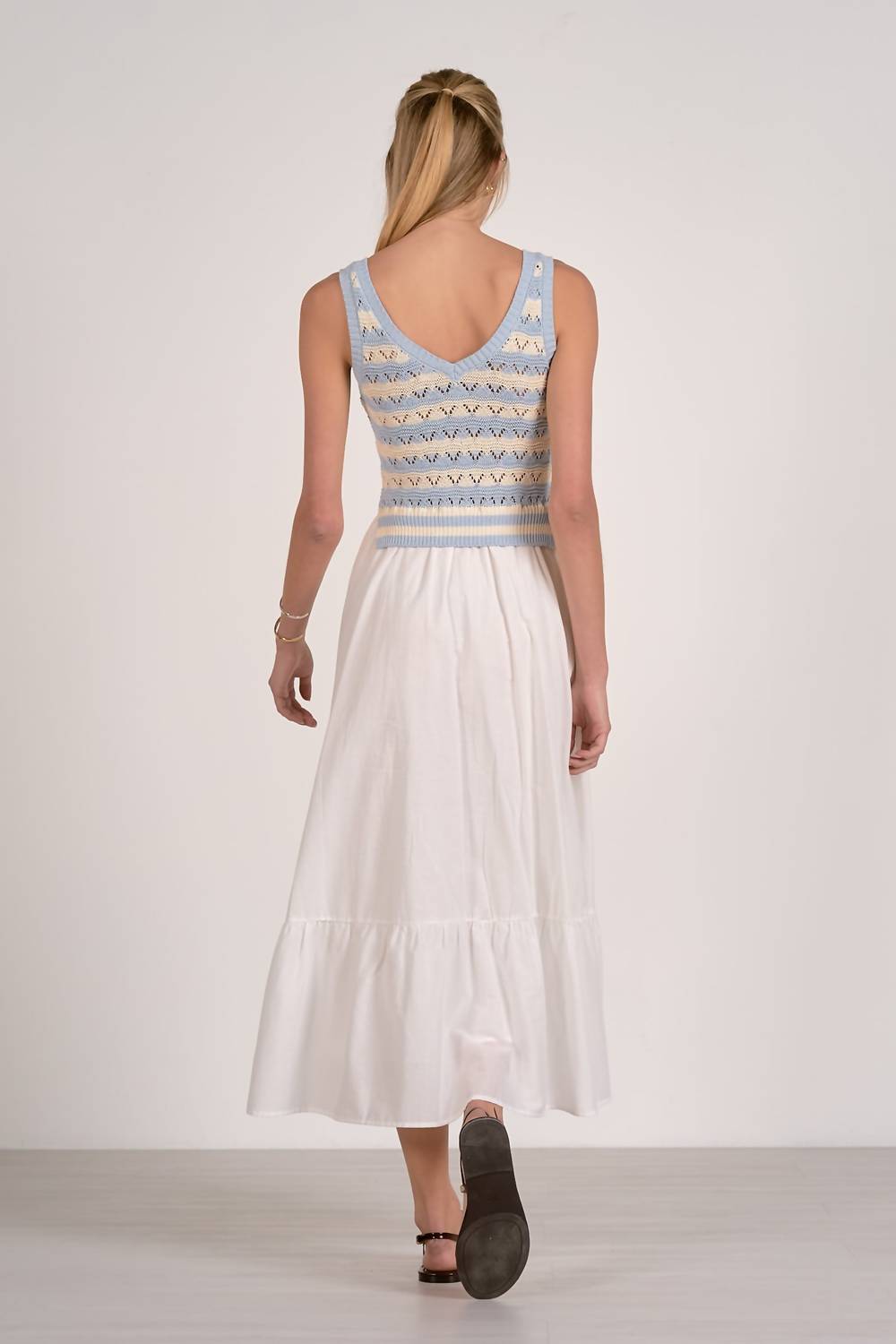 Elan - Mixed Media Midi Dress