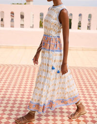 Oliphant - Sleeveless Piped Maxi Dress
