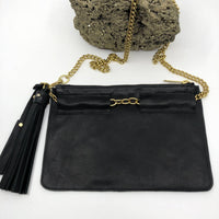 Bijourocks - Natural Brass Tassel Belt And Pouch Bag