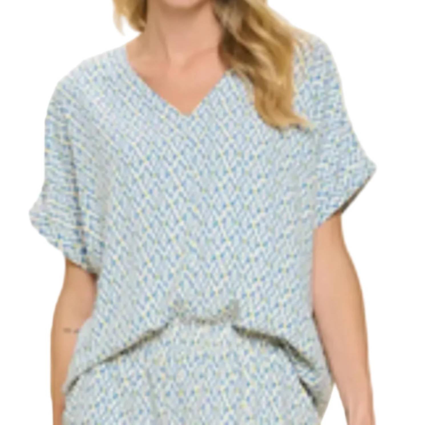 Meet Me In Santorini - Ikat Top