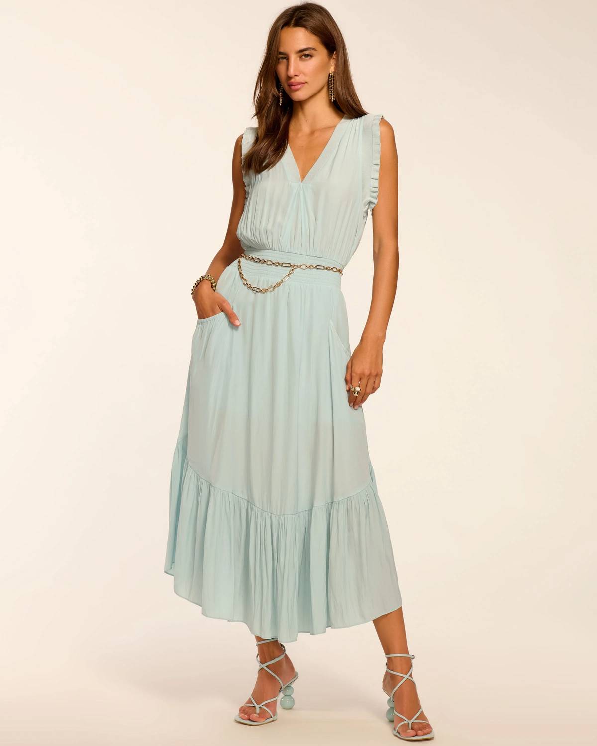 Ramy Brook - Coco Smocked Sleeveless Dress