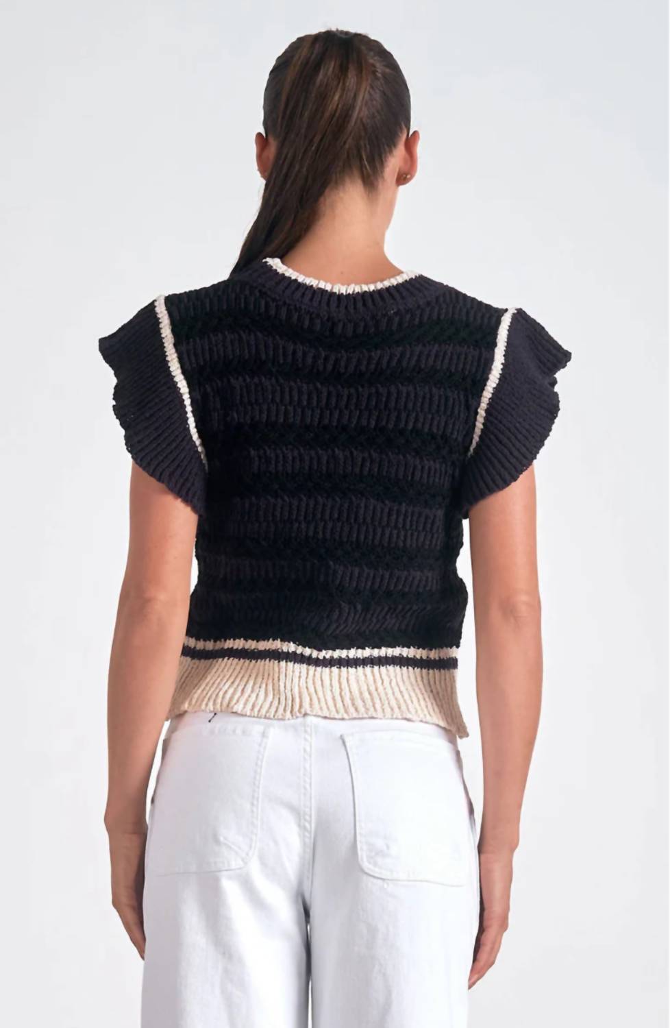 Elan - Ruffle Sleeve Sweater