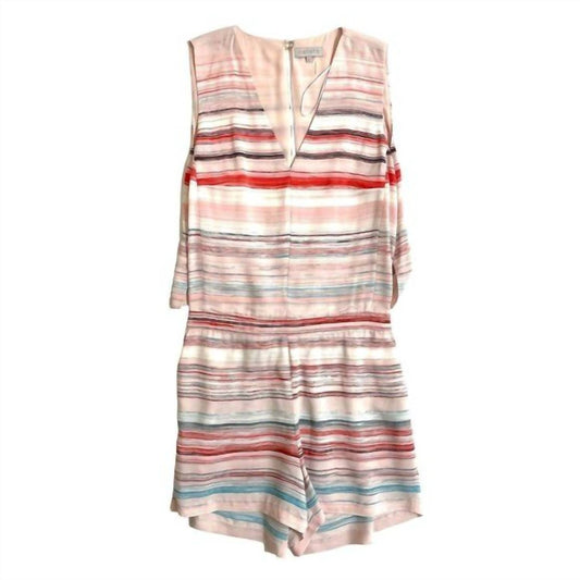 1.State - Playsuit Elastic Waist Striped Sleeveless Romper