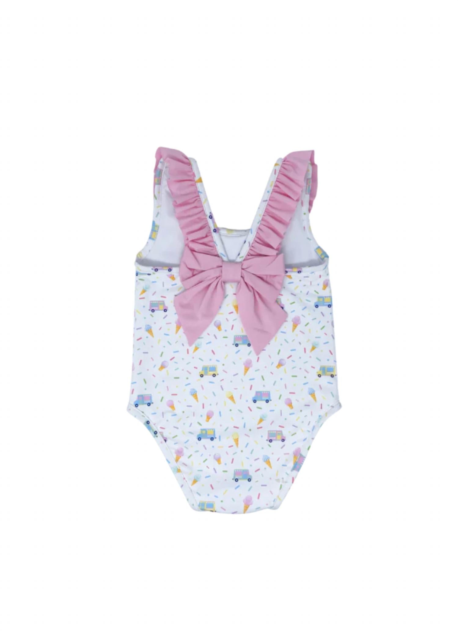 Lullaby Set Girls Ice Cream Swimsuit in white - kids' item - detail view