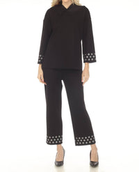 Joseph Ribkoff - Grommet Detail 3/4 Sleeve Top