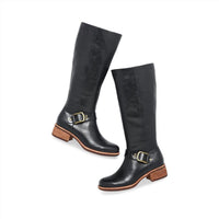 KORK-EASE Women's Carli Riding Boots in black - women's shoe - detail view