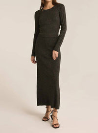 Z Supply - Goldie Metallic Crewneck Top And Skirt Set
