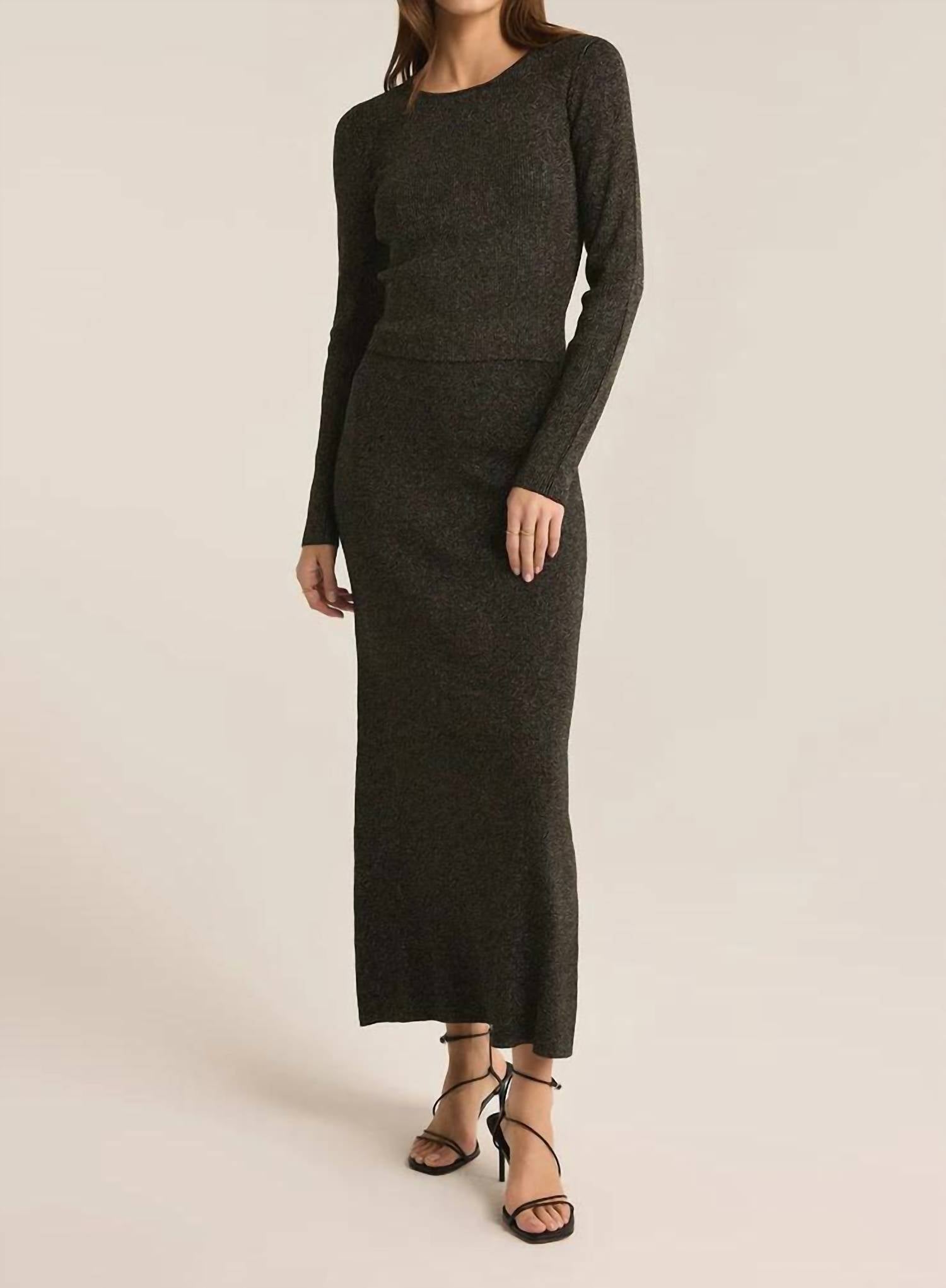 Z Supply - Goldie Metallic Crewneck Top And Skirt Set