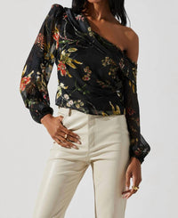 Astr - Reign Sheer Puff Sleeve Top