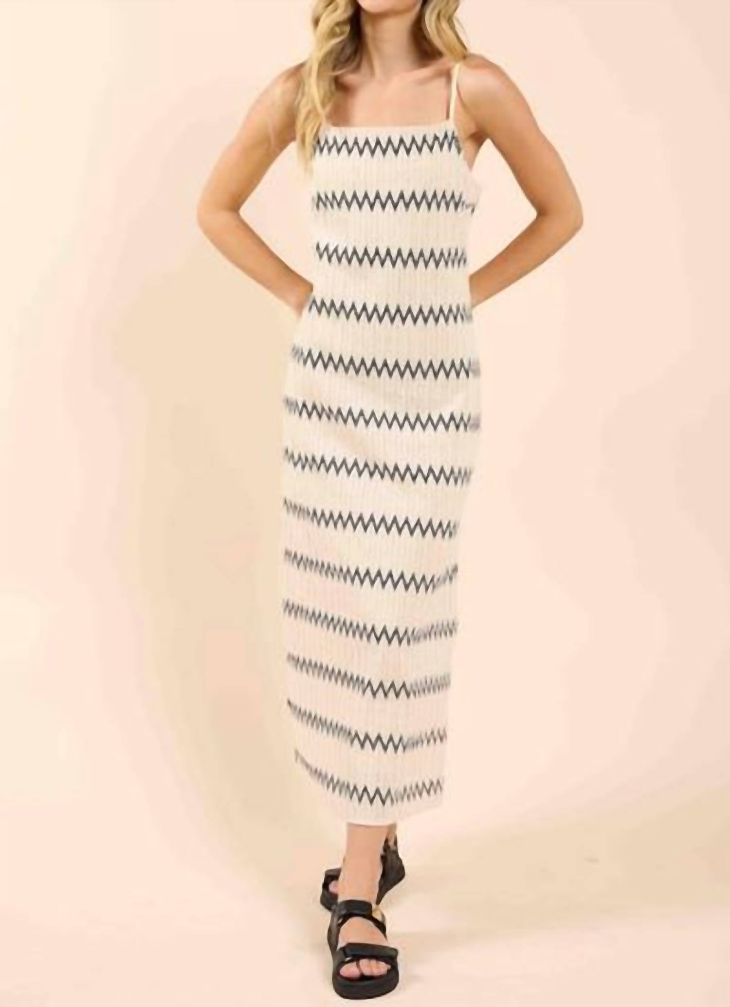 Sadie & Sage - Way Out Zig Zag Weave Maxi Dress