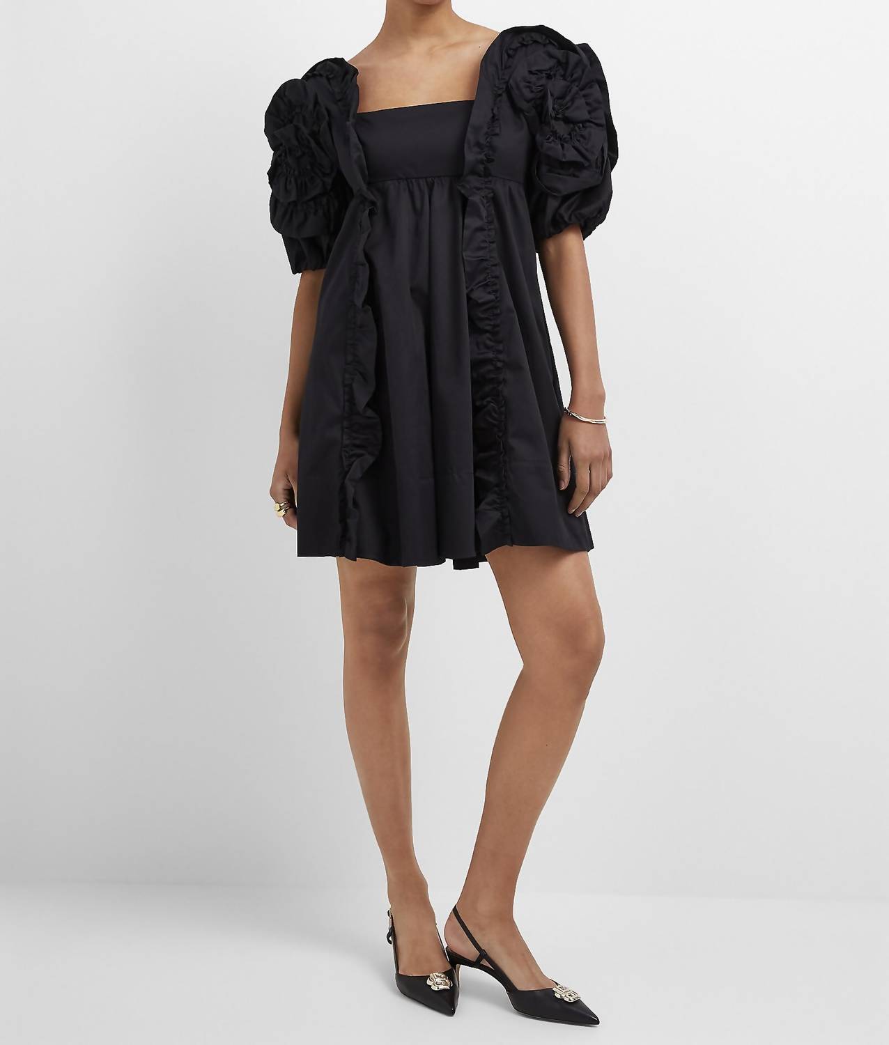 Farm Rio - RUFFLE SHORT SLEEVE MINI DRESS