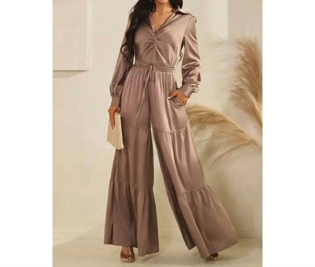 The Sang - Midnight Luxe Wide-Leg Jumpsuit