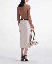 Self-Portrait - Ribbed Knit Wrap Top
