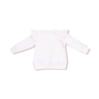 Angel Dear - Girl's Hanukkah Ruffle Shoulder Sweatshirt