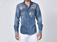 Eight X - Denim California Patch Button Down Shirt