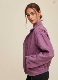 Listicle - Denim Quilted Jacket