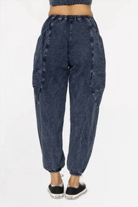 Surelymine - Harlow Mineral Wash Balloon Cargo Pants