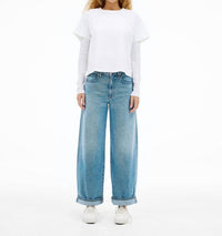 SLVRLAKE Noah Mid-rise Straight Leg Jeans in set me free - women's jeans