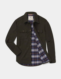 The Normal Brand Brightside Flannel Lined Workwear Jacket in green - men's shirt - view 4