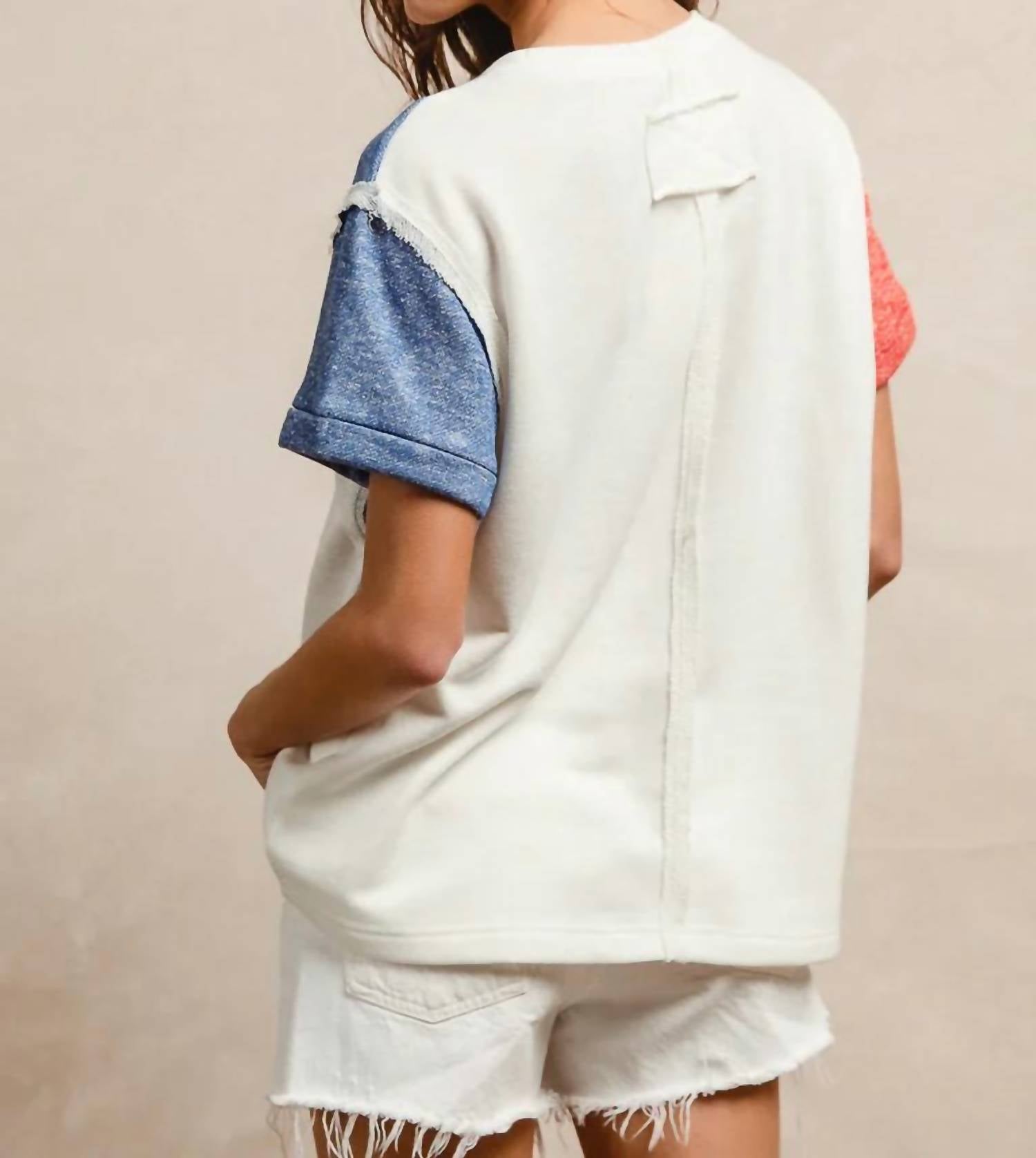 Bibi - Terry Cut Usa Star Top