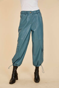 Dolce Cabo - Vegan Leather Cargo Pants