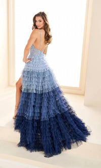 Ellie Wilde - Long Ombre Ruffle Prom Dress