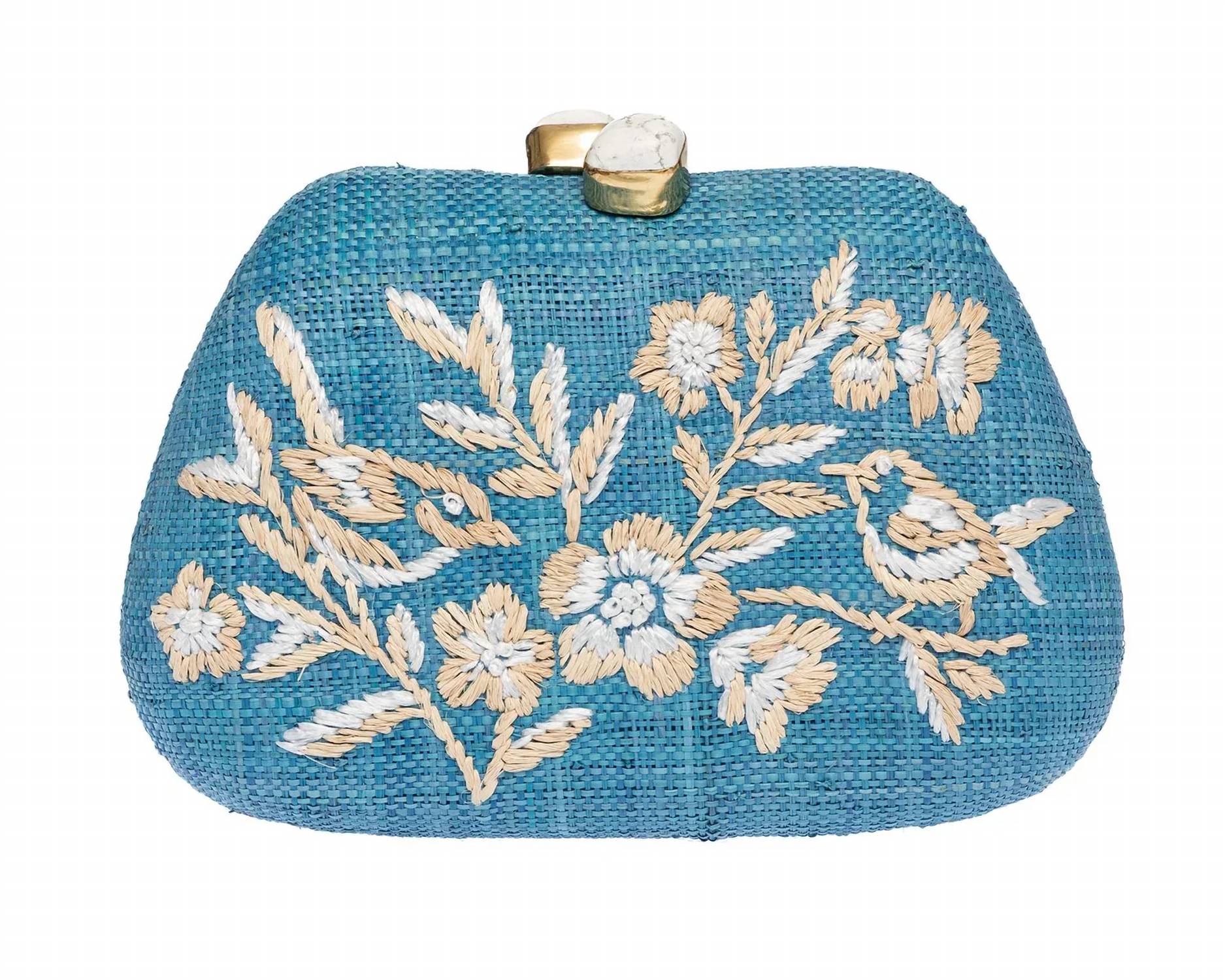 Rafe New York - Women's Floral Raffia Clutch