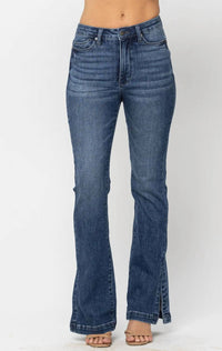Judy Blue - High Waist Slim Boot Jeans With Slit - Plus