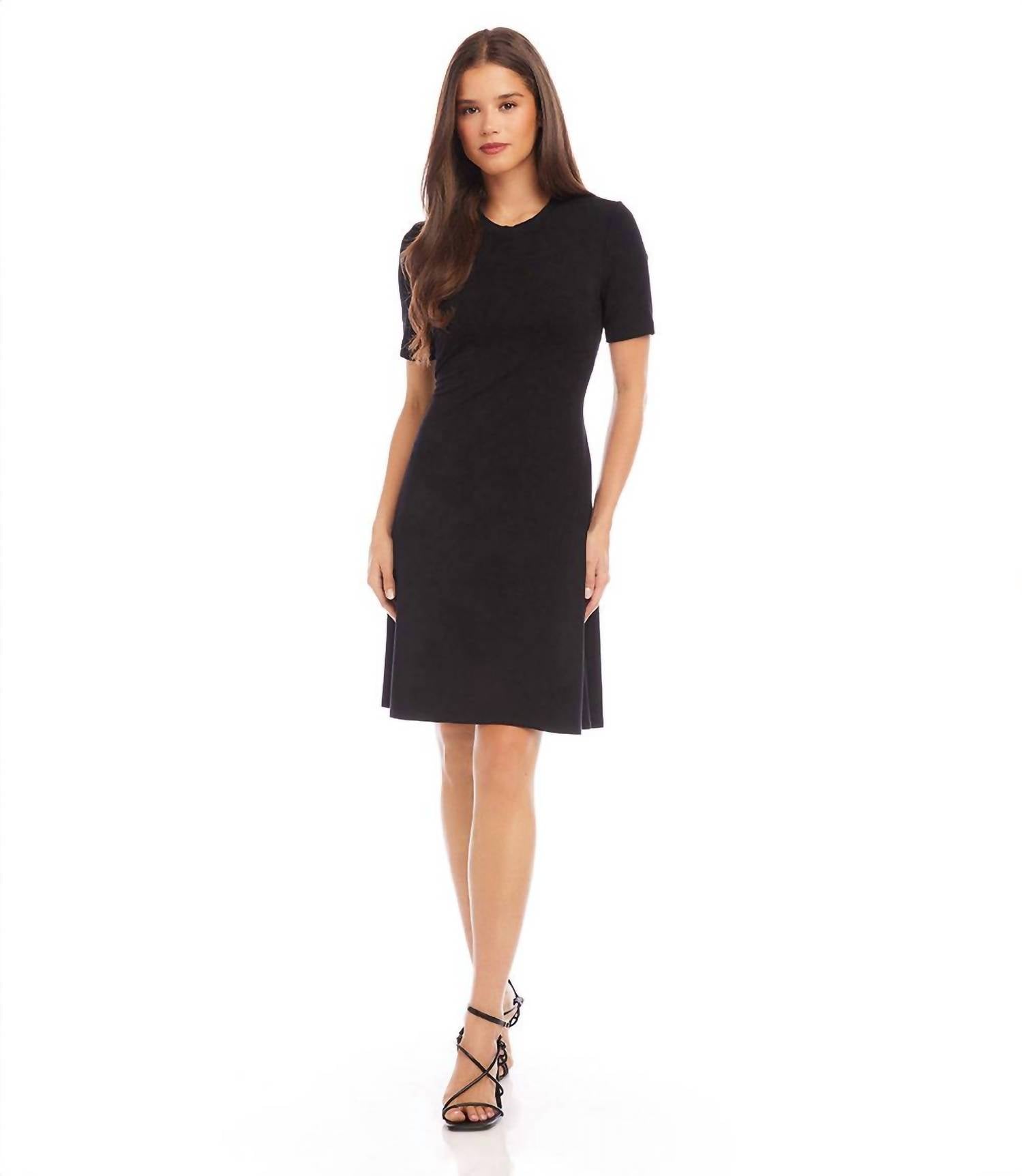 Karen Kane A Line Dress in black - women's dress - alternate view
