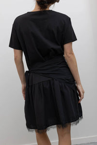 Collective - Lace Hem Wrap Mini Dress