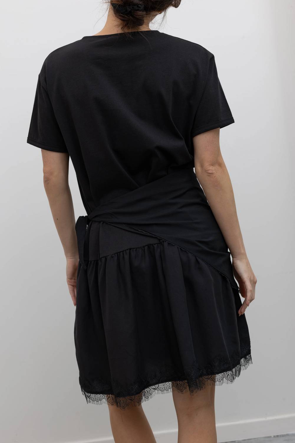 Collective - Lace Hem Wrap Mini Dress