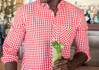 Eight X - Men's Harvard Yard Frog Linen Shirt