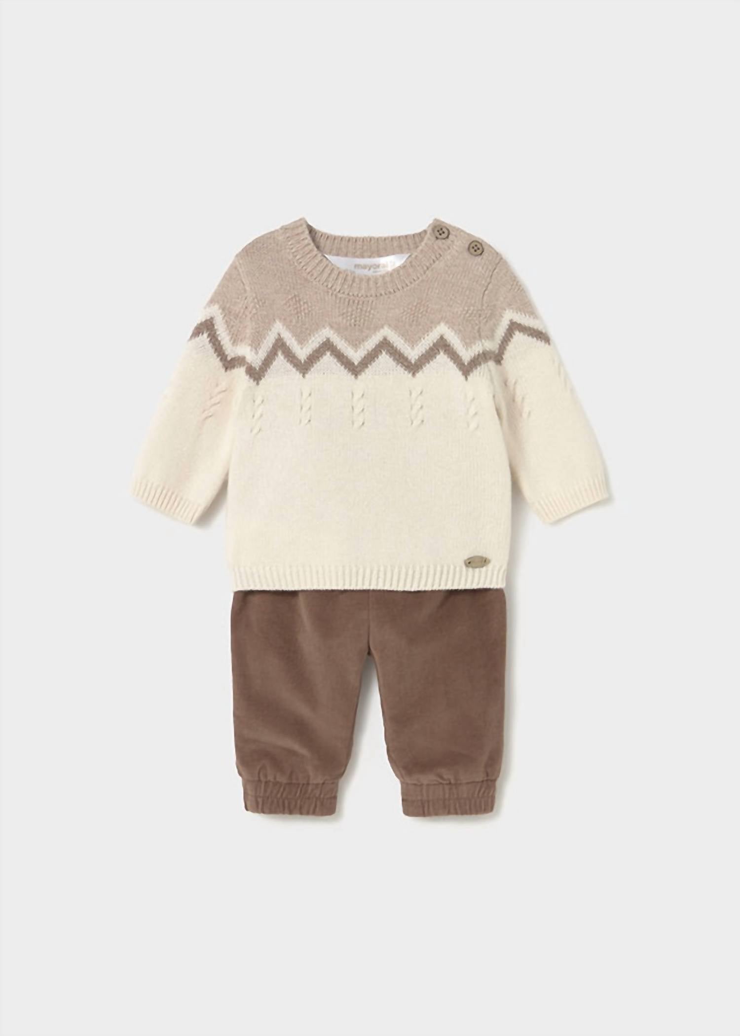 Mayoral - Boy's Sweater And Corduroy Pant Set