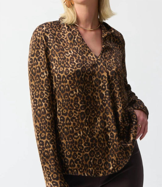 Joseph Ribkoff - Satin animal print top