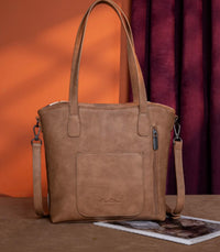 Montana West - Women's Tooled Collection Concealed Carry Tote Crossbody Bag