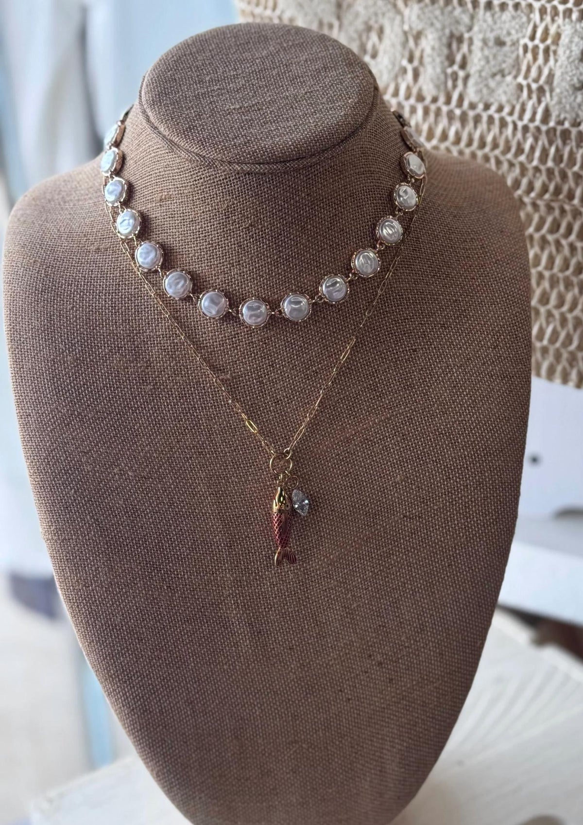 Accessory Galore - Women's Pearl Glow Choker