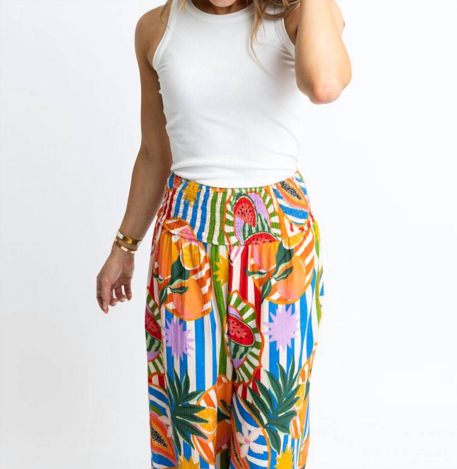 Karlie - Tropical Island Fruit Pants
