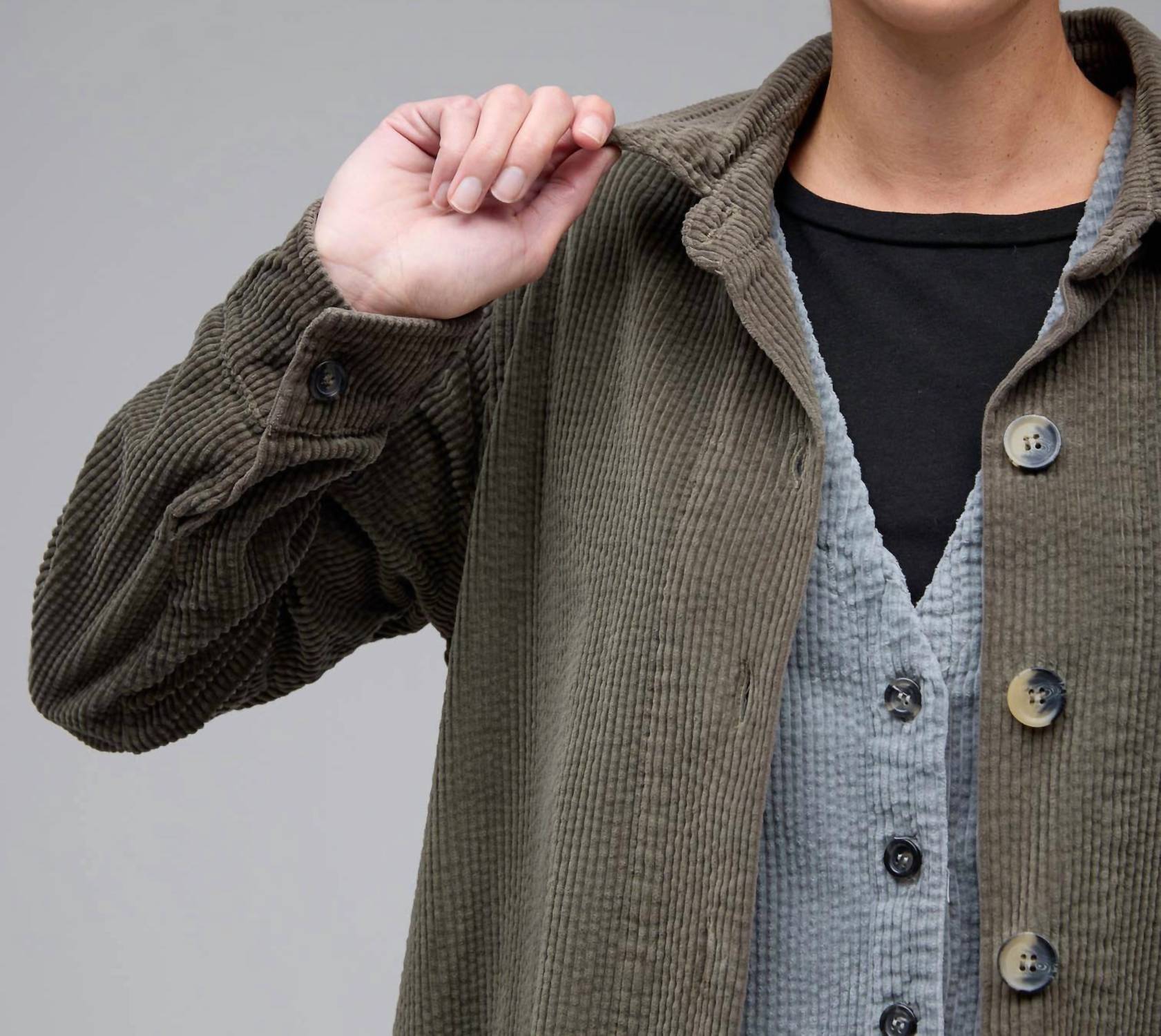Cut Loose - Lux Cord Car Long Sleeve Coat