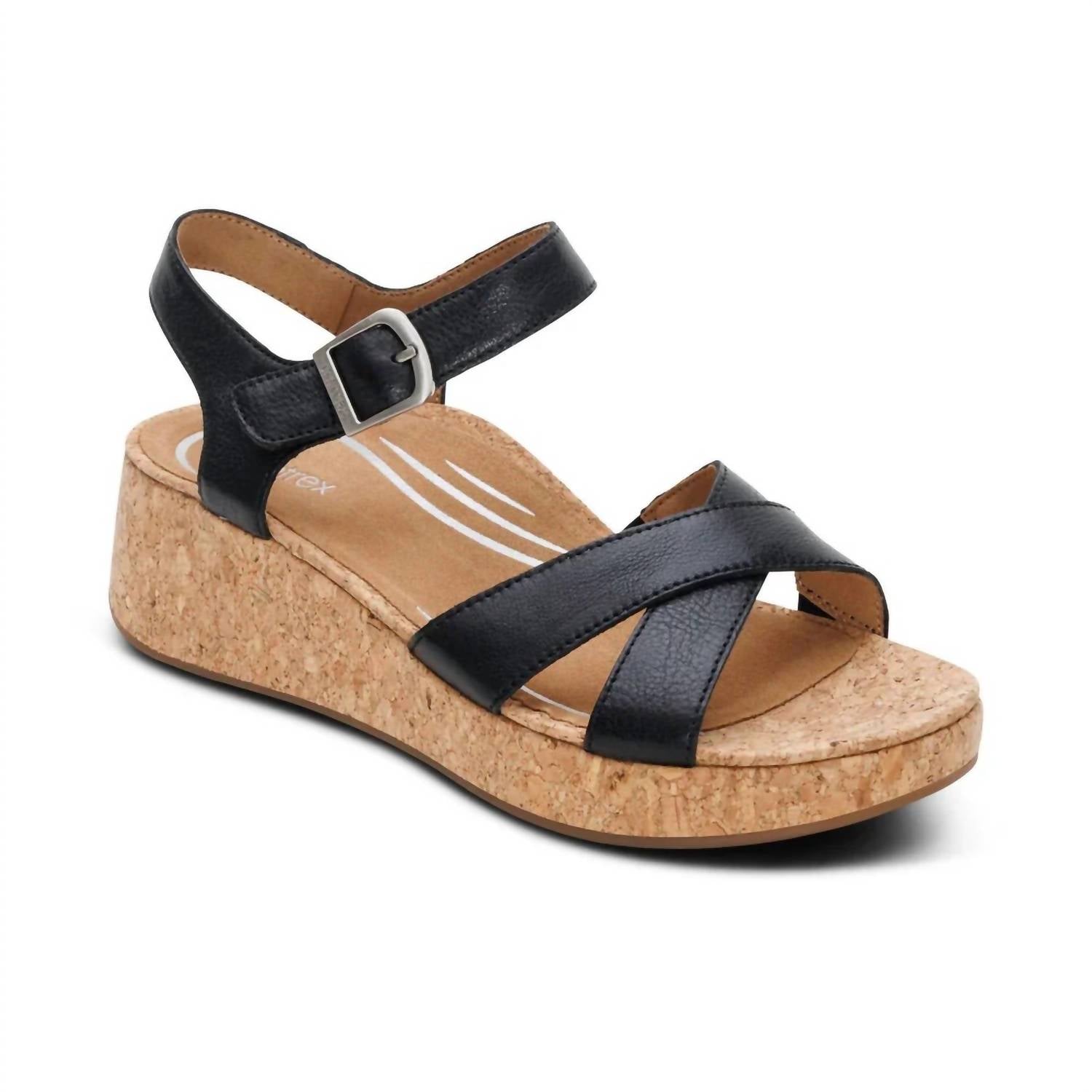 Aetrex - Women's Flora Adjustable Quarter Strap Wedge