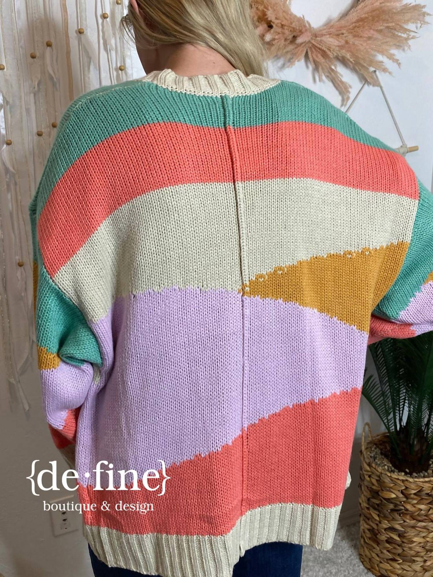 Easel - Prism Long Cardigan