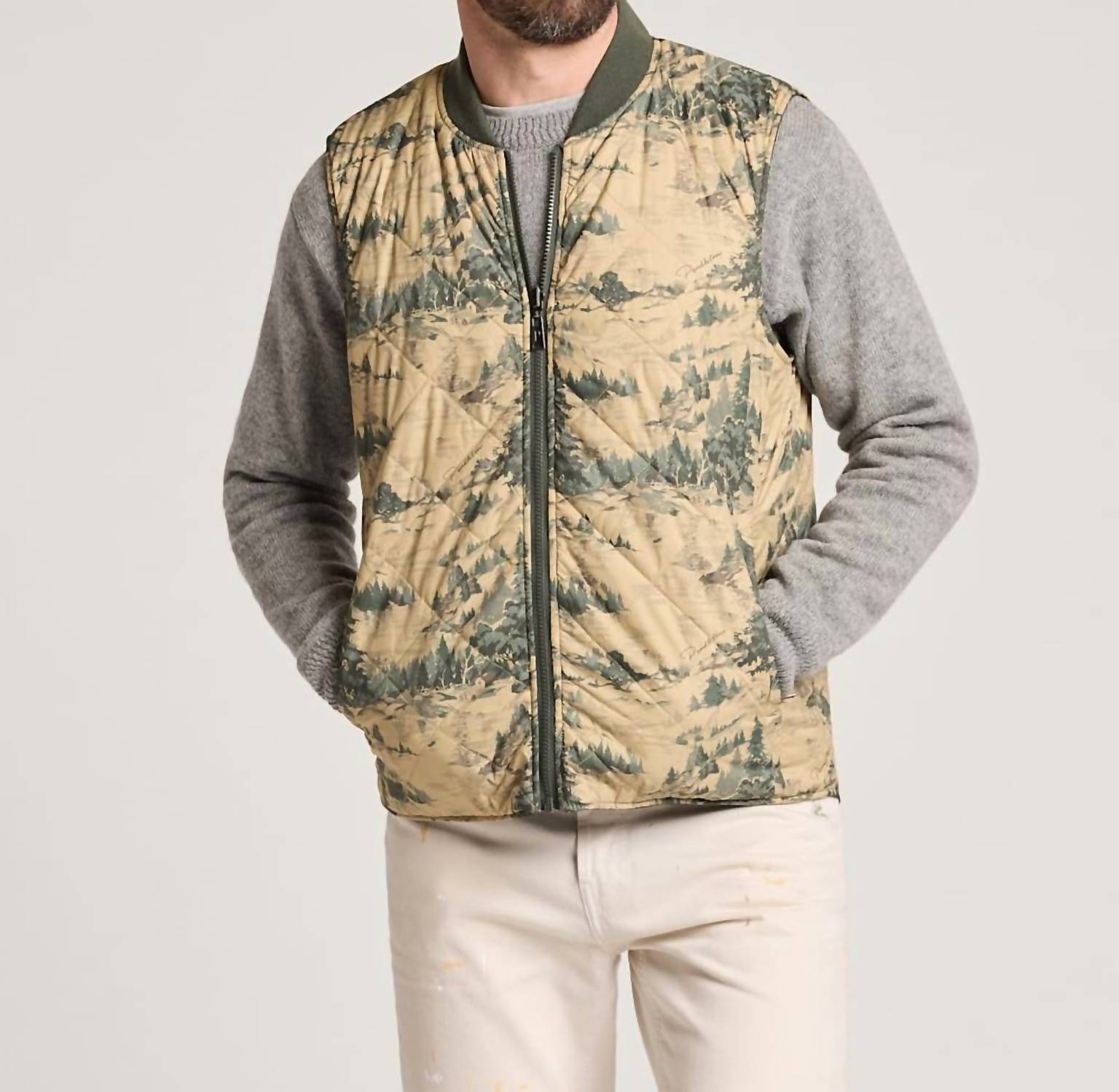 PENDLETON Wildwood Reversible Vest in northwest trees - men's jacket