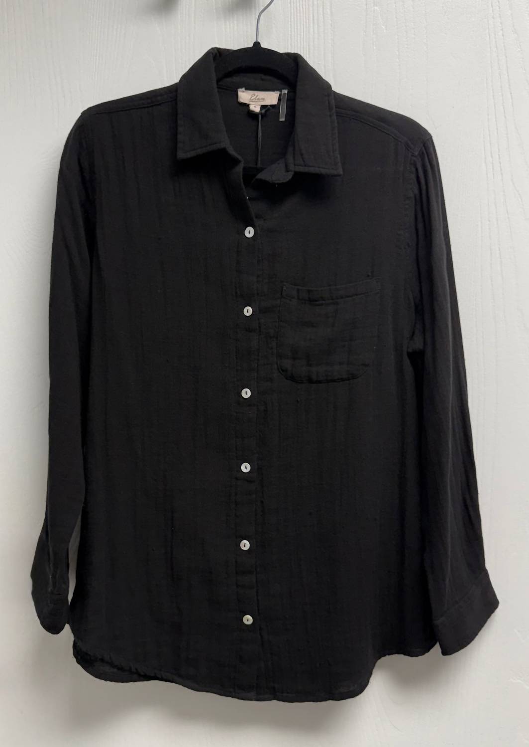 Elan - St. Barths Breezy Long Sleeve Button Down Top