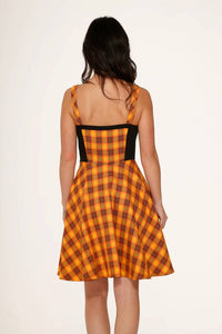 Orchid Bloom - Plaid Swing Dress