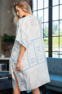 Kori - Aztec Printed Long Kimono