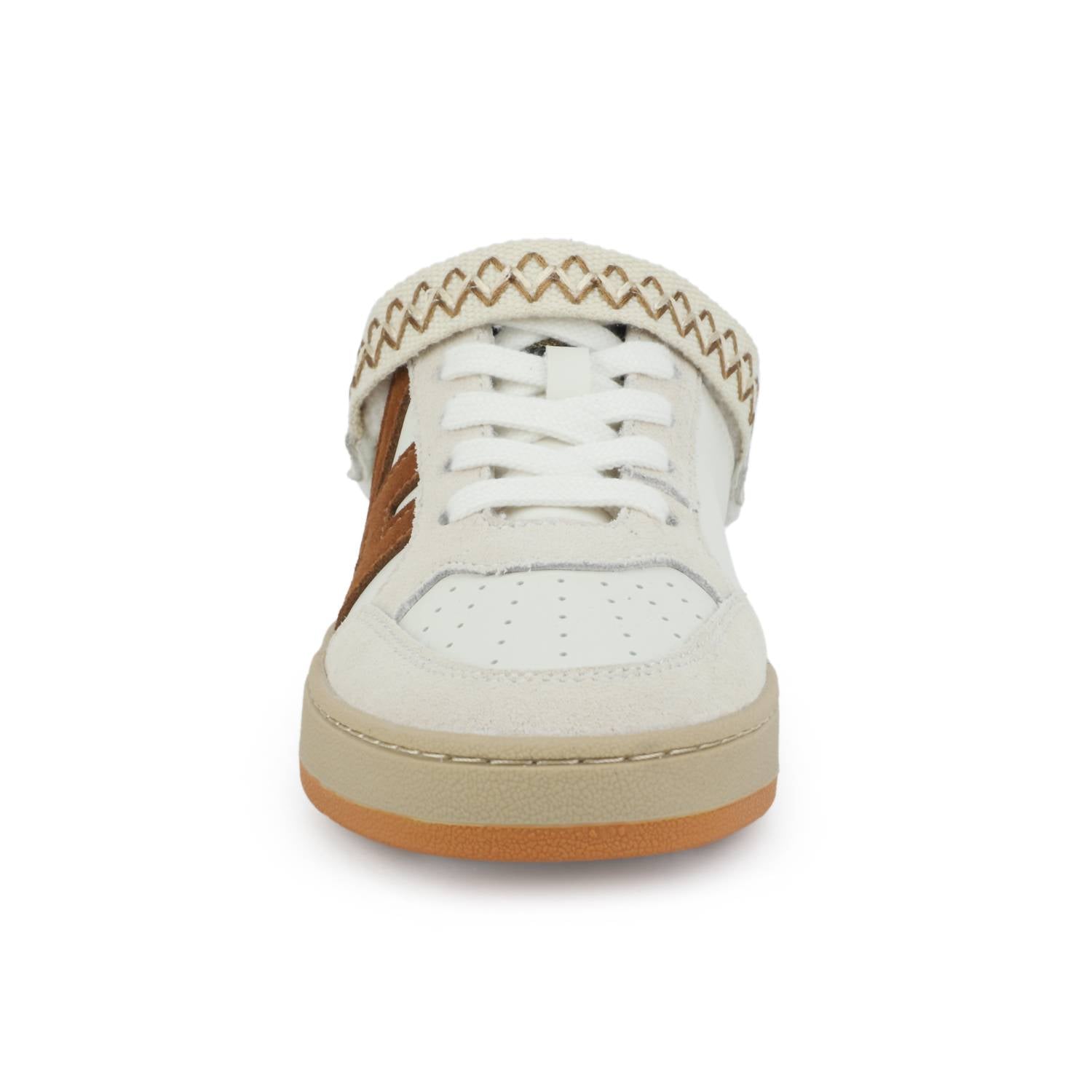 Vintage Havana Women's Baller 3 Sneaker in white grey chestnut - women's sneaker - alternate view